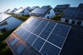 Eco friendly power solar panels on house roof as an alternative