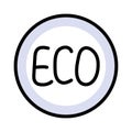 Eco friendly product icon, environmentally or natural materials, organic fabric symbol. Vector illustration Royalty Free Stock Photo