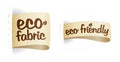 Eco friendly product fabric labels.