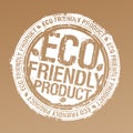 Eco friendly product rubber stamp imprint