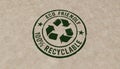 Eco friendly recycling stamp and stamping Royalty Free Stock Photo