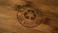 Eco friendly recycling stamp and stamping Royalty Free Stock Photo
