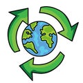 Eco friendly save earth vector illustration
