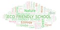 Eco Friendly School word cloud. Royalty Free Stock Photo