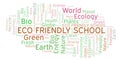 Eco Friendly School word cloud. Royalty Free Stock Photo