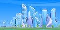 Cityscape, landscape. Set of city buildings, skyscrapers, popular business centers. Royalty Free Stock Photo