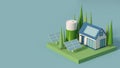 Solar-powered houses, ecology is an energy saving concept for getting free energy from the sun. Eco-friendly smart home