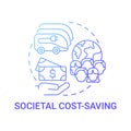 Eco-friendly societal cost saving concept icon. Royalty Free Stock Photo