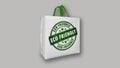 eco Friendly Stamp Printed Tote bag please Stop Plastic Bags