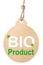 Eco friendly tag, Bio product. Royalty Free Stock Photo