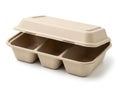 Eco-friendly takeout container with three compartments and secure lid Royalty Free Stock Photo