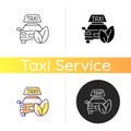 Eco-friendly taxi icon Royalty Free Stock Photo