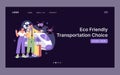 Eco Friendly Transportation Choice Vector Royalty Free Stock Photo