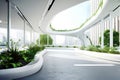 Eco-friendly urban future. Futuristic cityscape adorned, rooftop gardens and green spaces. Concept of creating Innovation,