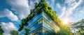 Eco-Friendly Urban Oasis: Green Architecture Skyward. Concept Eco-Friendly Design, Urban Oasis,