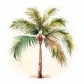 Eco-friendly Watercolor Palm Tree Illustration With Chic Craftsmanship