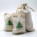 Eco friendly white burlap bags are reusable