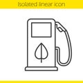 Eco fuel concept linear icon Royalty Free Stock Photo