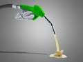 eco Fuel concept nozzle pump with hose 3d render on grey background