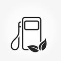 Eco fuel line icon. auto gas station. eco friendly and transport symbol