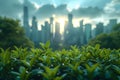 Eco-Future Horizon: Green Energy Metropolis. Concept Sustainable Design, Renewable Resources,