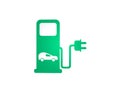 eco gasoline pump on white background - 3d rendering