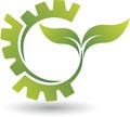 Eco gear logo Royalty Free Stock Photo