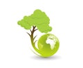 Eco globe illustration Royalty Free Stock Photo