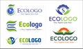 Eco Green Company Logo Pack Royalty Free Stock Photo