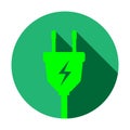 eco green electric plug icon symbol vector design Royalty Free Stock Photo