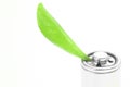 Eco green energy battery Royalty Free Stock Photo
