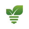 Eco green energy concept,plant growing inside light bulb Royalty Free Stock Photo