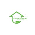 eco green environment logo vector icon illustration Royalty Free Stock Photo