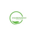 eco green environment logo vector icon illustration Royalty Free Stock Photo
