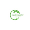 eco green environment logo vector icon illustration Royalty Free Stock Photo