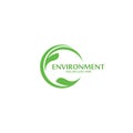 eco green environment logo vector icon illustration Royalty Free Stock Photo