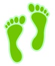 Eco green footprints Royalty Free Stock Photo