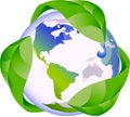 Eco green globe nature concept