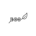 Eco green icon. Simple element illustration. Eco green symbol design from Ecology collection set. Can be used in web and mobile