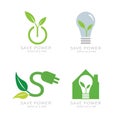 Eco green leaf . Ecology green icon. Royalty Free Stock Photo