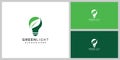 eco green light bulb logo vector Royalty Free Stock Photo