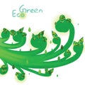 Eco green plant swirl