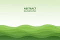 Eco green water waves abstract background for flyers, bunners, presentations and posters. Vector illustration