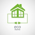 Eco home concept. Vector. Royalty Free Stock Photo