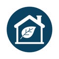 Eco home glyph background icon which can easily modify or edit Royalty Free Stock Photo