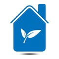 Eco home icon on white Royalty Free Stock Photo