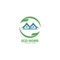 Eco home logo vector icon illustration Royalty Free Stock Photo