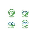 Eco home logo vector icon illustration Royalty Free Stock Photo