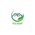 Eco home logo vector icon illustration Royalty Free Stock Photo