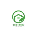 Eco home logo vector icon illustration Royalty Free Stock Photo